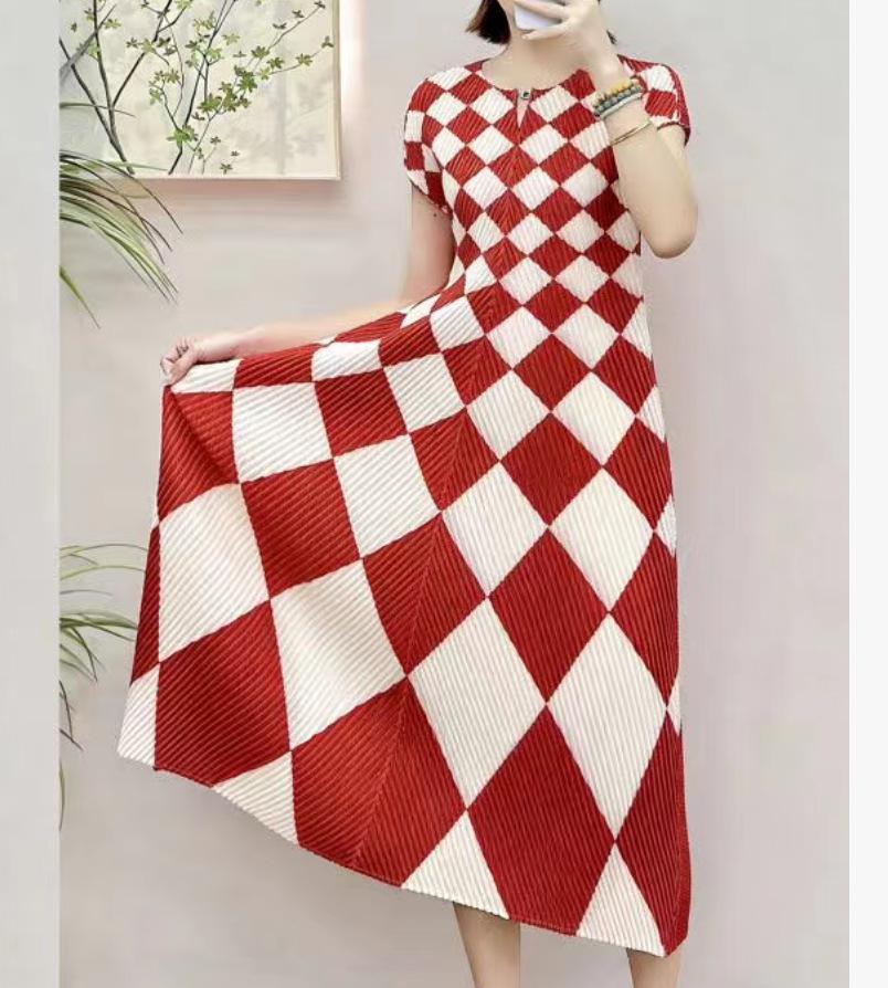 Spring Floral Pleated A-Line Dress Jacket for Women - Plus Size