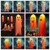 Wind Tunnel Ghost LED Pendant Luminous Halloween Pendant Lights  Venue Layout Props