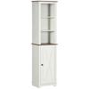 Bathroom Cabinet, Tall Storage Cabinet with Door and Adjustable Shelves, 39.5 X 30 X 160 Cm, White