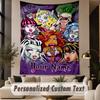 Custom Text Printed Tapestry Monster High Pattern Large Wall Hanging Indoor Room Decor