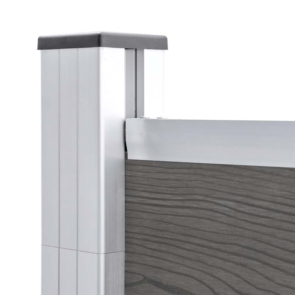 WPC Garden Fence 175 X 105 Cm Grey