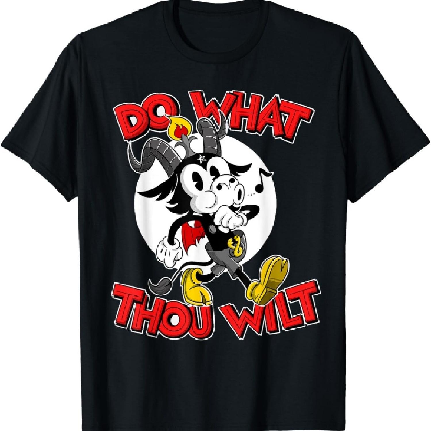 

Роби, що хочеш, Бафомет 30-ті Мультяшний Окультизм Езотерика Футболка XXXXXL чорний