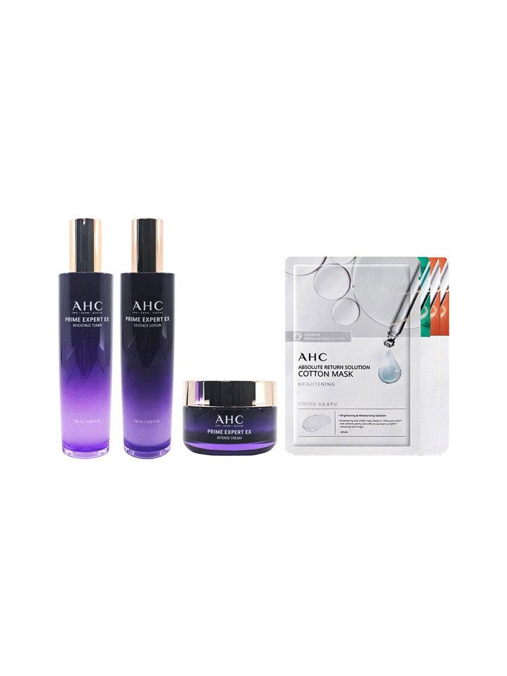

AHC Prime Expert NEW EX Basic Set Skin + Lotion + Cream + 4 Mask Packs Prime Expert NEW EX Basic 3-piece+4 masks