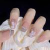Yajie Na Jasmine Camellia Pearl Nail Art Stickers - Transparent, Shiny, Wearable False Nails