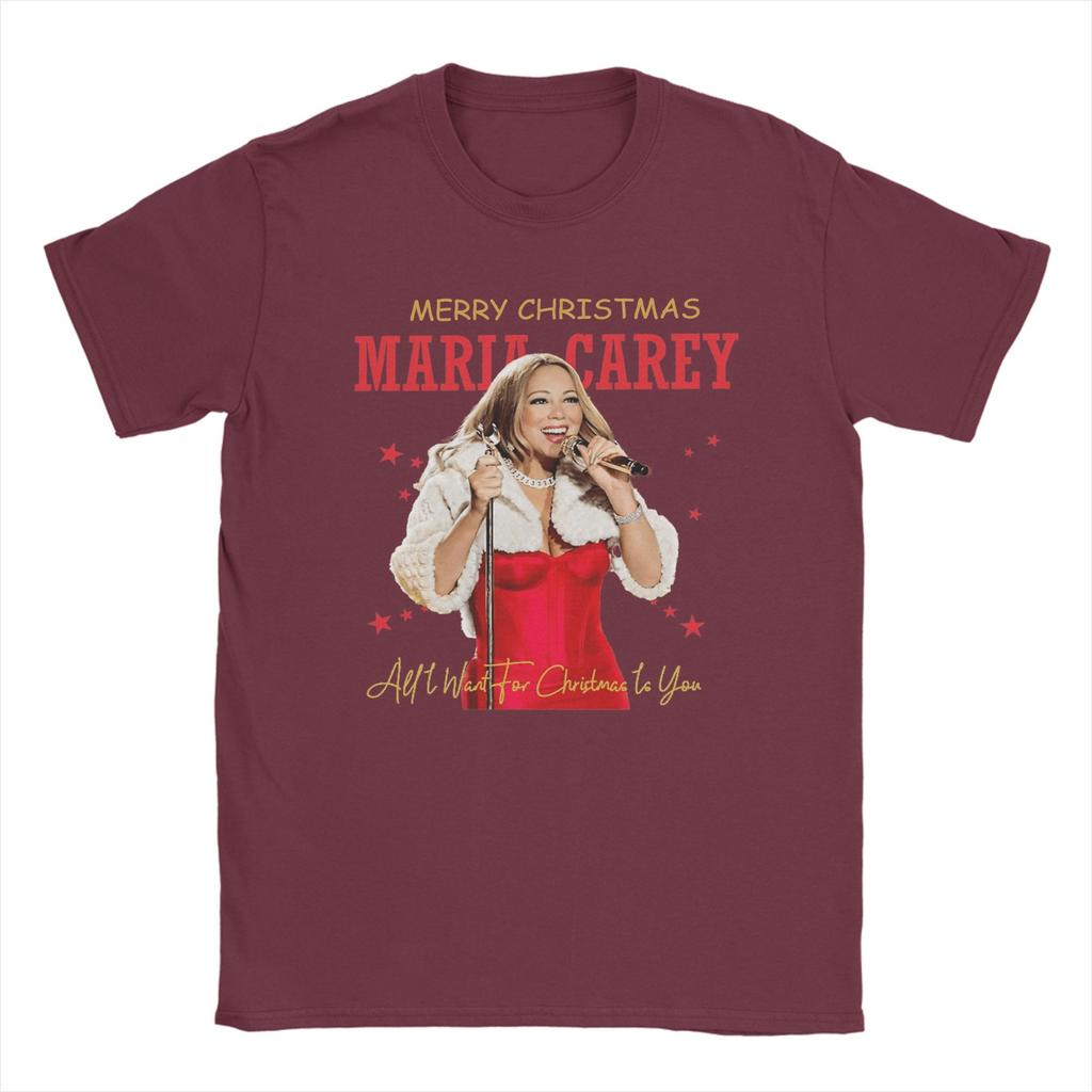 Mariah Carey  All I Want For Christmas Is You T Shirt  Hip Hop T Shirts Short Sleeve Vintage Tshirt Beach Cotton O Neck Tees