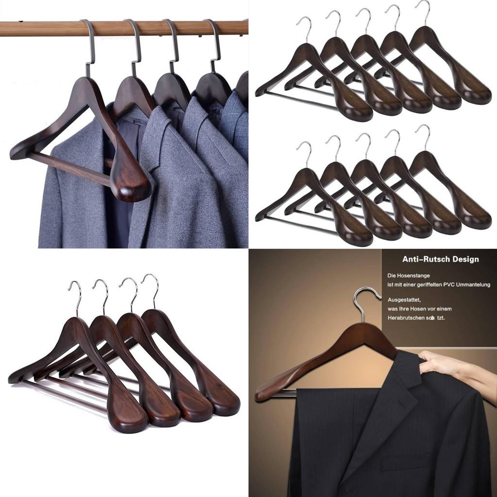 Heavyduty Wooden Clothes Hangers With Retro Style For Garment Display And Storage