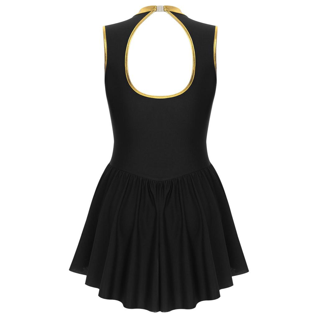 Ringmaster Performance Costume Womens Sleeveless Leotard Dress Halloween Cosplay Party Bodysuit