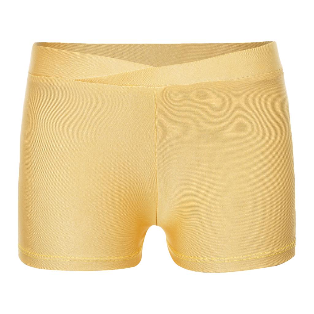 Kids Girls Stretchy Sports Shorts Leggings Boy-cut Slim Fit Gymnastics Ballet Dance Booty Shorts Workout Fitness Tumbling Bottom