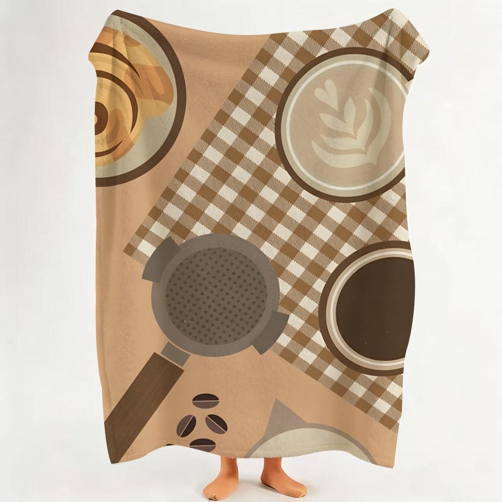 Design C Cartoon P Pattern F Food Throw Flannel Throw Blanket Suitable for Sofa Living Room Bedroom