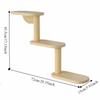 3-Level Wall Mounted Cat Tree Solid Wood Cat Sisal Scratching Post Cat Perch  Pet Playground