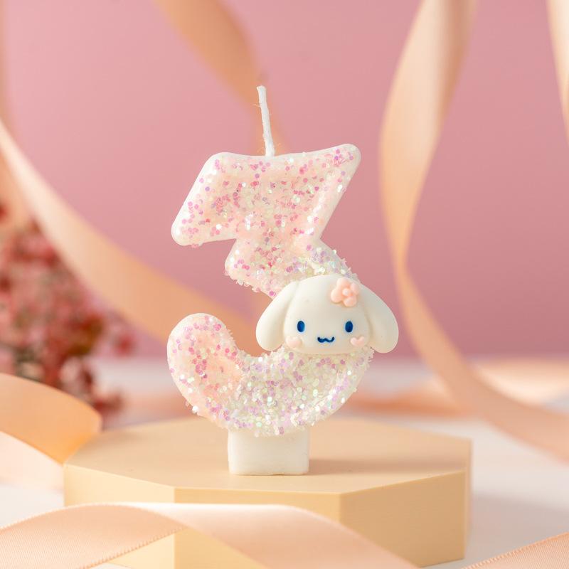 Creative Cute Cartoon Rabbit Number Birthday Candle Cake Decoration Party Dessert