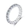 S925 Sterling Silver Women's Moissanite Full Circle Ring