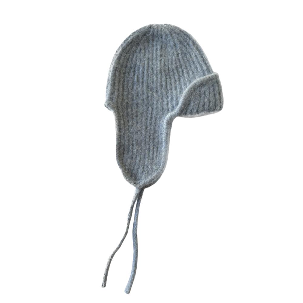 Earmuff Pilot Hat Soft Wool Blend Hat Windproof Winter Knitted Cap  Unisex