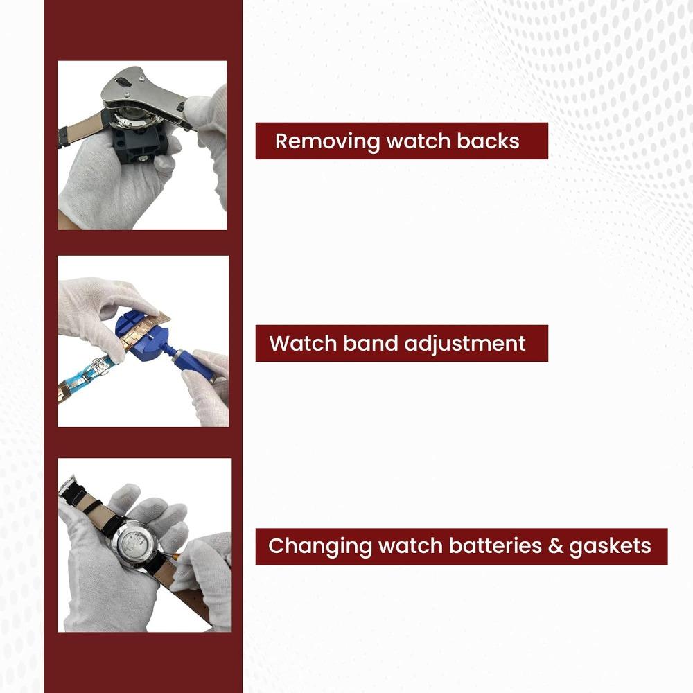 Watch Repair Kit (147 Pieces) - Professional Service Set with Storage Box and User Manual