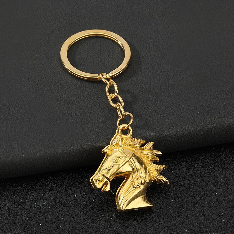 

Vintage Metal 3D Horsehead Keychain Pendant Backpack Hangings Decoration Souvenirs Gifts