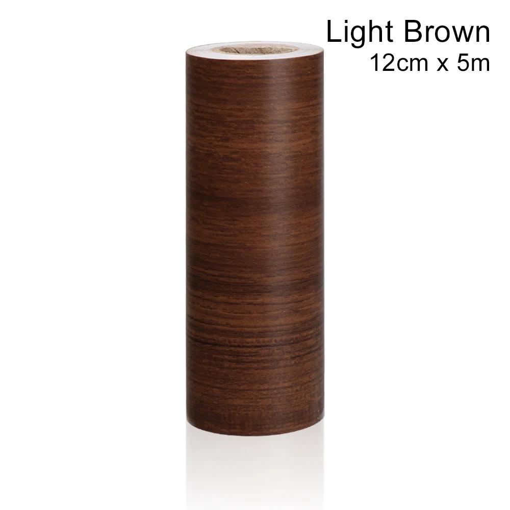 Self-adhesive PVC Waterproof Wood Waist Wallpaper Living Room Skirting Line Vinyl Decals Baseboard Wall Border Corner Stickers