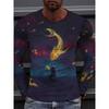3D Tiger Print Long Sleeve T-shirt Spring And Autumn Men's Daily Casual Long Sleeve Top Urban Street Fashion Long Sleeve T-shirt