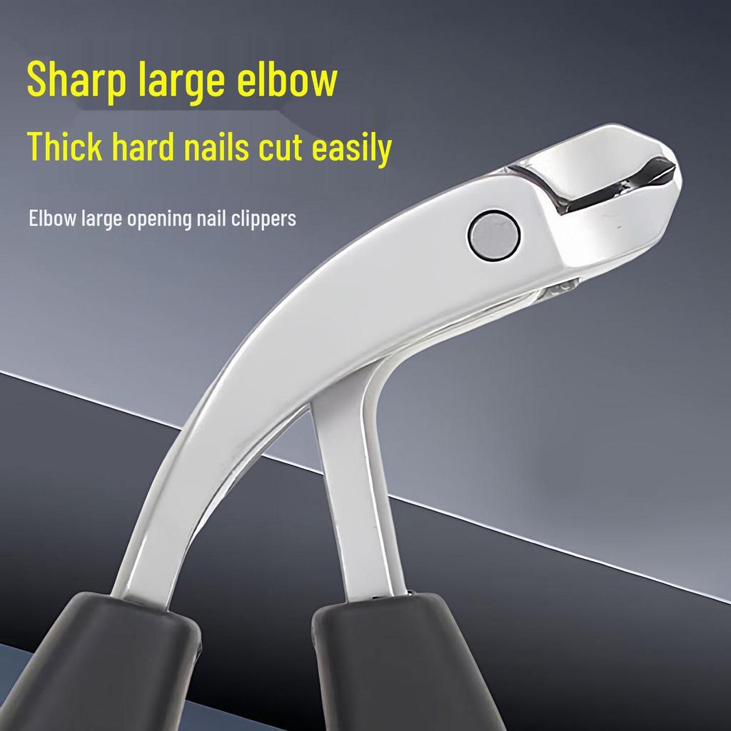 Premium German Large Opening Anti-Splash Nail Clipper for Thick Nails - Flat Edge, High-End Design