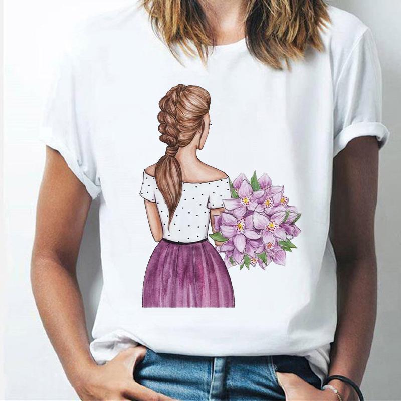 Women Tshirt Drink Coffee Cartoon Bear Print Harajuku Summer Tshirts Casual O-Neck Short Sleeve Tops Tee T Shirt Custom T-Shirt