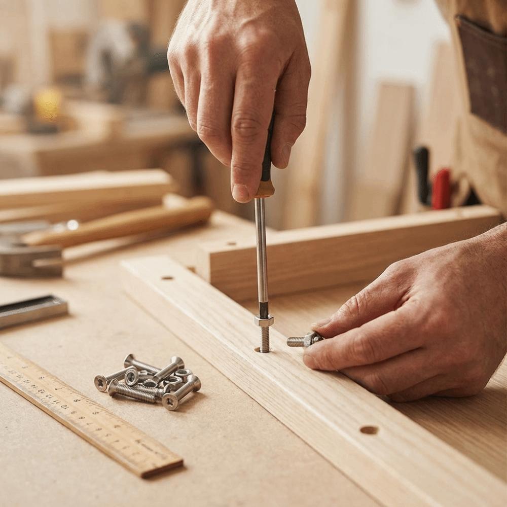 304 Stainless Steel Phillips Beveled Flange Bolt  Furniture Connection