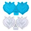 Molde para pendientes ensamblados con forma de corazón de dragón, de cristal epoxi, para colgantes decorativos, joyería, molde de resina para manualidades.