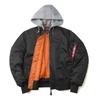 Giacca Bomber Larga con Cappuccio Autunno e Inverno Cappotto Parka