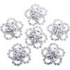 KAOYOO 10Pcs Crystal Rhinestone Flowers Embellishments Buttons,Sew On Buttons for DIY,Decoration(23mm)