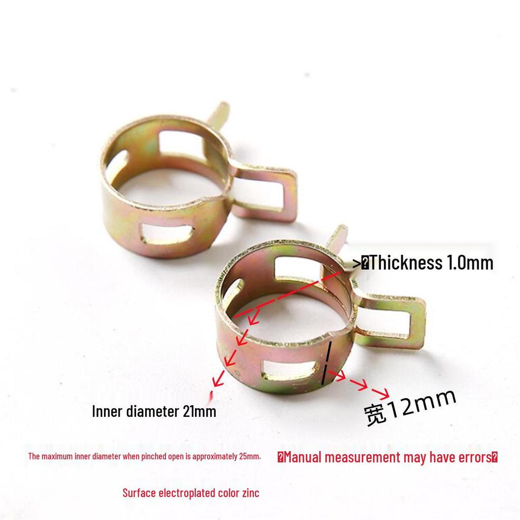Elastic Steel Hose Clamp with Rubber Grip and Spring Clip