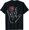 ASL Heart I Love You Hand Sign Language Day T-Shirt
