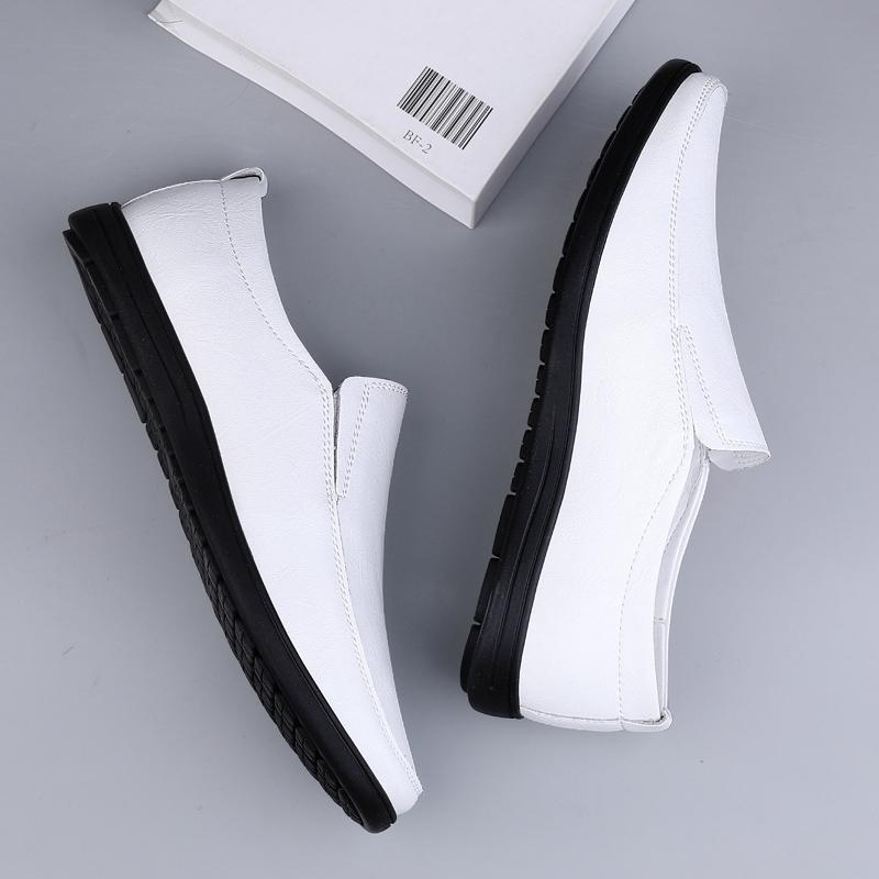 Fashion Genuine Leather Loafers Soft Casual Mens  Moccasins Breathable Male Slip On Flats Versatile Lazy Driving Footwear Business Shoes