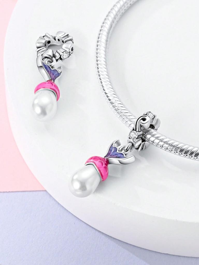 Pink High-Heeled Cat Claws Beads Charm Copper Plated Fit Charms Copperoriginal Bracelet For Jewelry Making Diy Charm