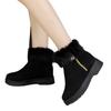 European and American suede fluffy snow boots women's winter new thick-soled plush warm middle-aged mother cotton boots