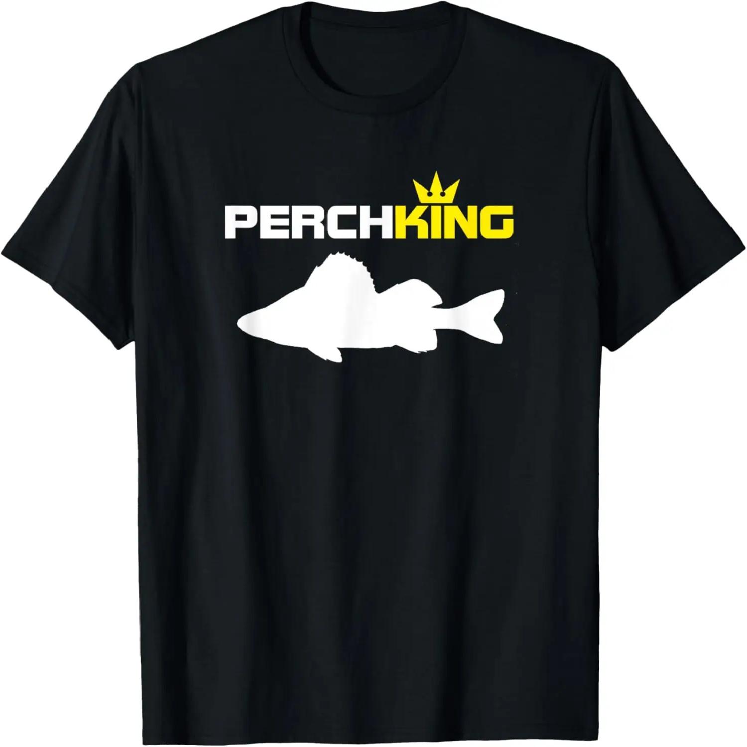 

Perch King _ Funny Perch Fishing t Shirt S чёрный