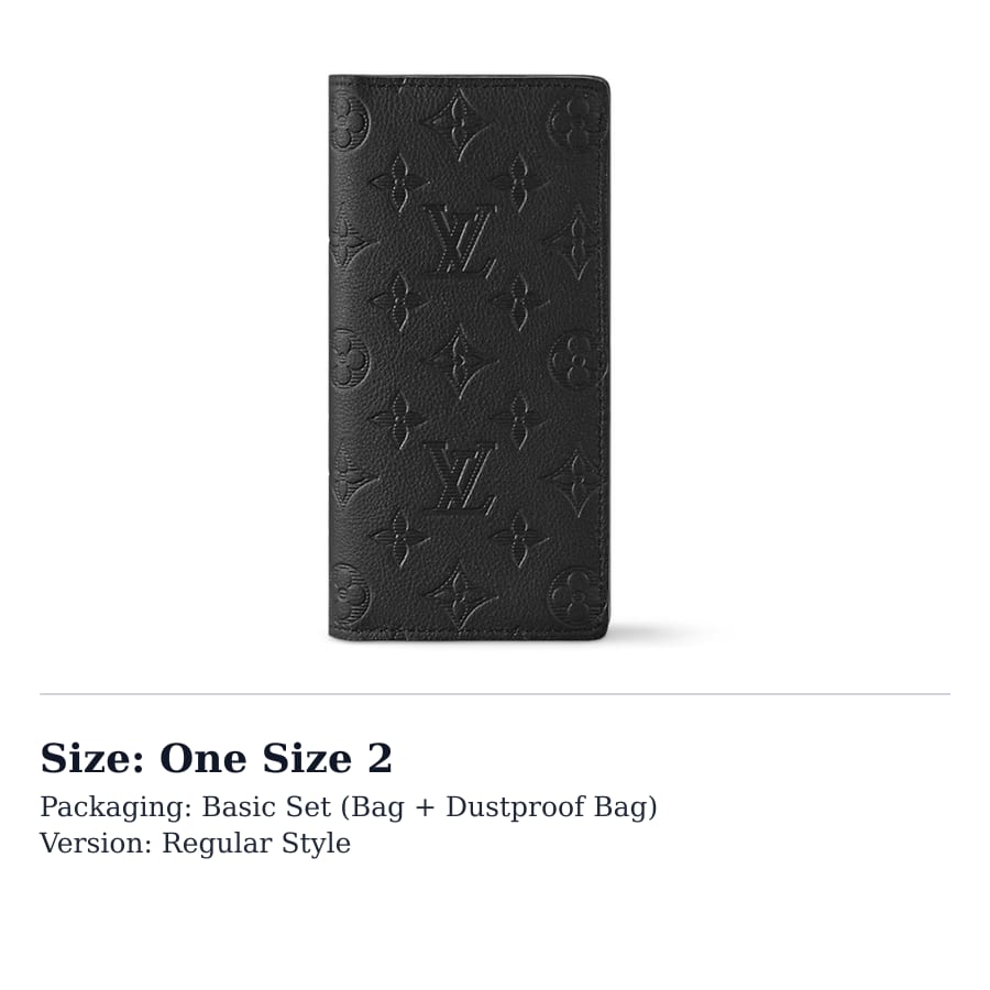 LOUIS VUITTON Brazza Cow Leather Wallet