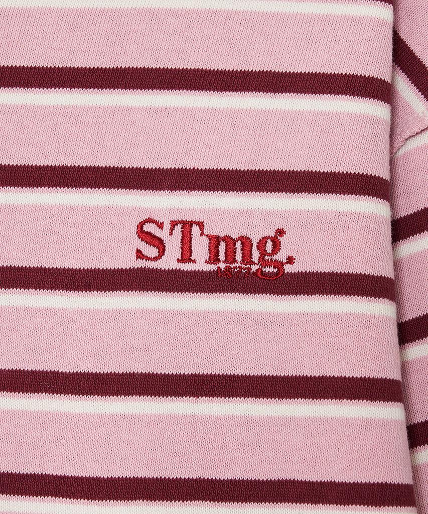 Seuteulaipeumagalin Stmg Logo Striped Long Sleeve Pink