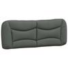 VidaXL Coussin de Tête de Lit, Oreiller de Lecture avec Fermeture à Glissière, Coussin de Lecture pour Lit Chambre, Gris 374562