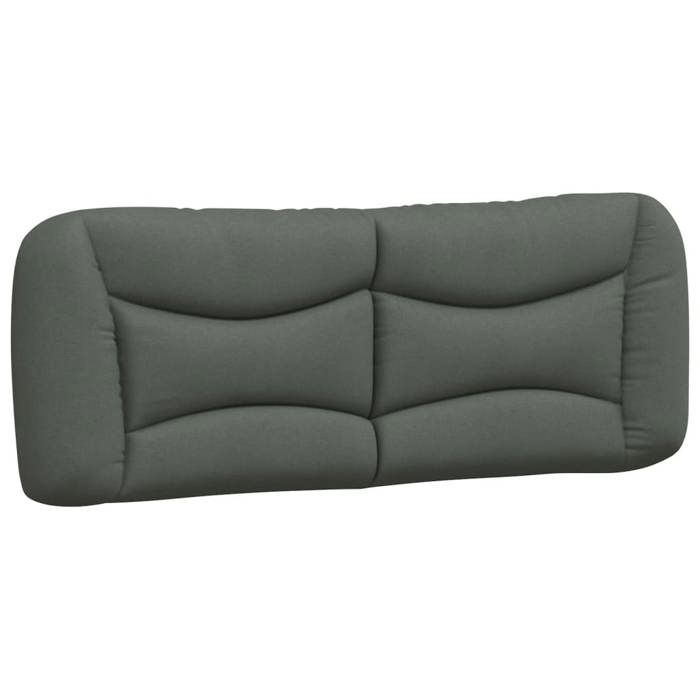 VidaXL Coussin de Tête de Lit, Oreiller de Lecture avec Fermeture à Glissière, Coussin de Lecture pour Lit Chambre, Gris 374562