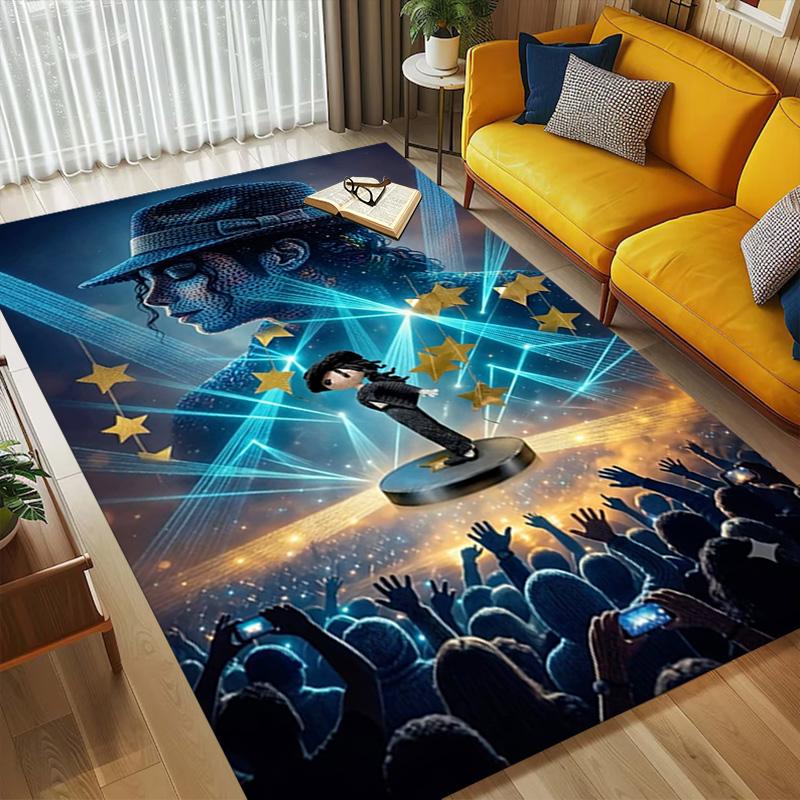 Michael Jackson Living Room Nonslip Area Rug Soft Carpet For Bedroom Gameoom Playroom Sofa Office Home Decor Doormat