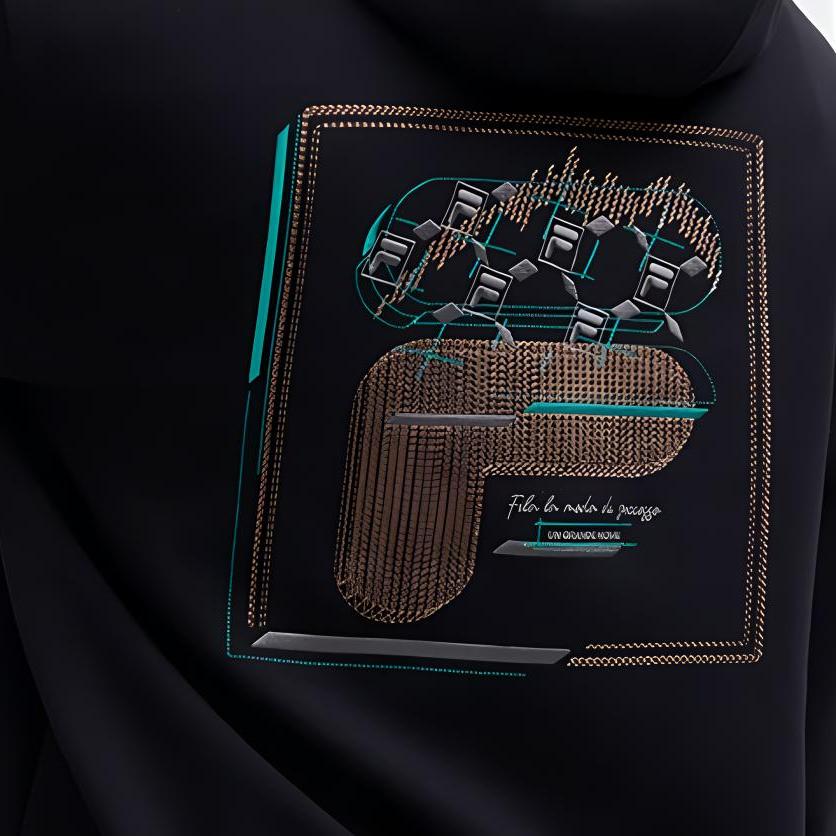 New FILA Sweatshirt Men's Jet Black F11M518204F-BK