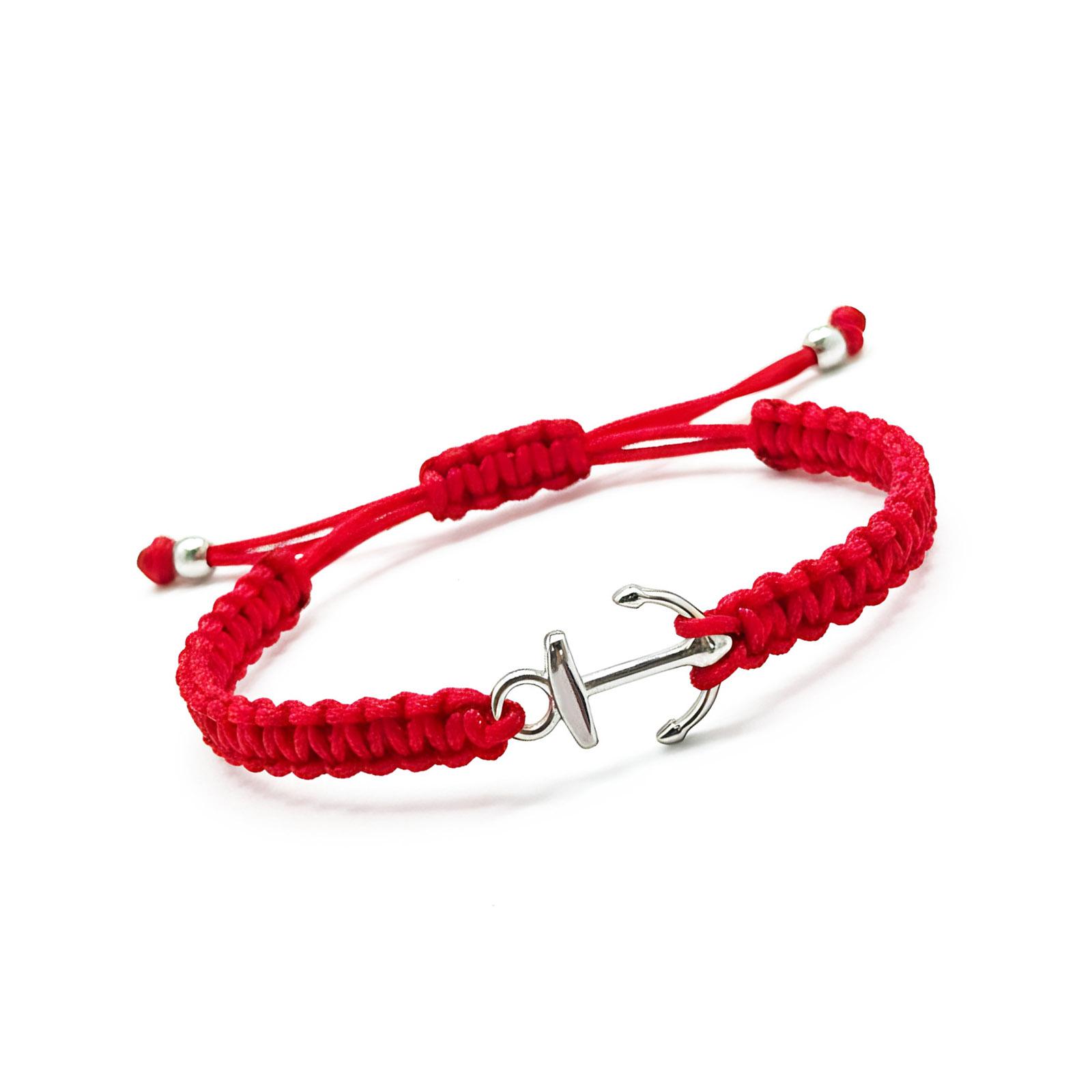 

Fashionable Rope Bracelet Showcasing Unique Anchors Design Adjustable Closure Corrosion Resistant Steel All Purpose Wear