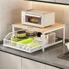 Carrello da cucina per microonde di facile montaggio, scaffale da cucina, supporto per microonde