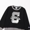 Champion Casual Crew Neck Long Fleece Relaxed Graphic Boys' Sweatshirt, Sleeve, 100% Cotton, Lining, Fit, Print, Black, CK-A008
