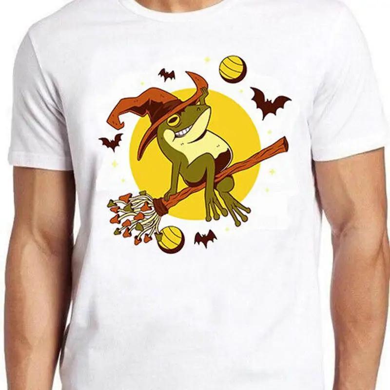 

Witch Frog Moon Toad In Space Bat Funny Meme Vintage Gift Tee T Shirt M737 5XL різнокольоровий