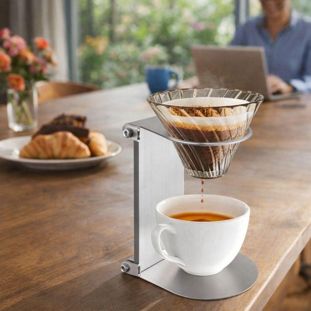 Folding Coffee Drip Stand Portable Hand Brew Bracket Coffee Filter Holder  Outdoor