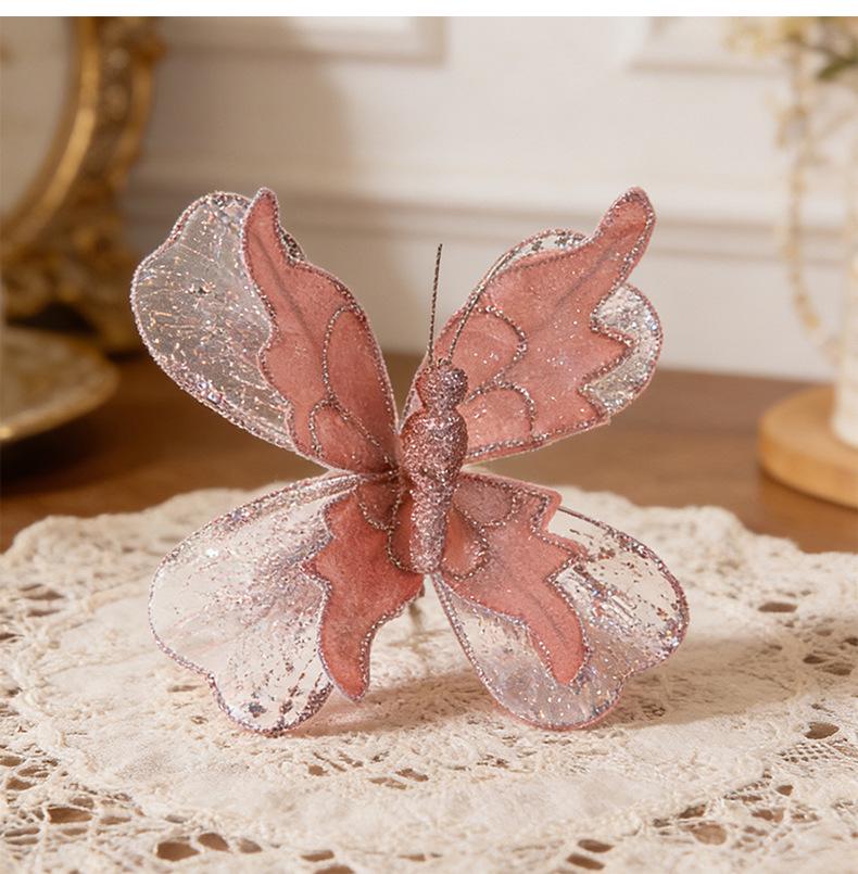 New Sequin Butterfly Christmas Tree Pendant - Festive Decorative Accessory