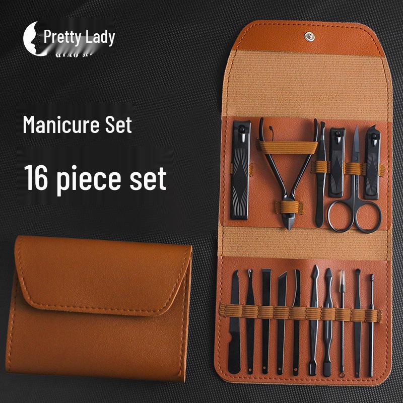 

Customizable Black Rose Gold Nail Clippers & Manicure Set (4-16 Pieces)