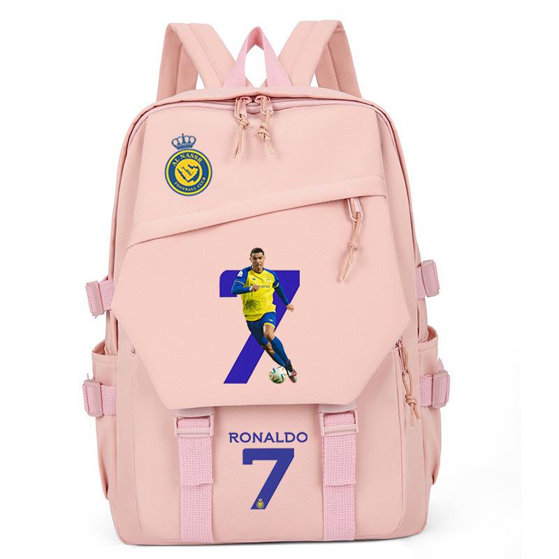 Football Player C Luo Peripheral Printing Trend Schoolbag Junior High School High School Students Large Capacity Spine Backpack