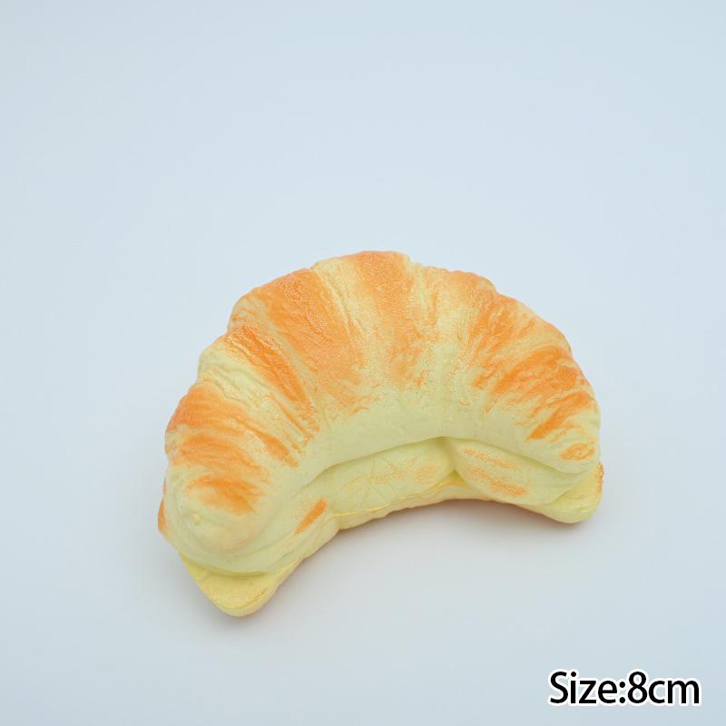 Soft Slow Rebound Squishy Pu Simulation Croissant Toast Puff Pastry Stress Relief Toy Anti-Stress Ornament Desk Accessories
