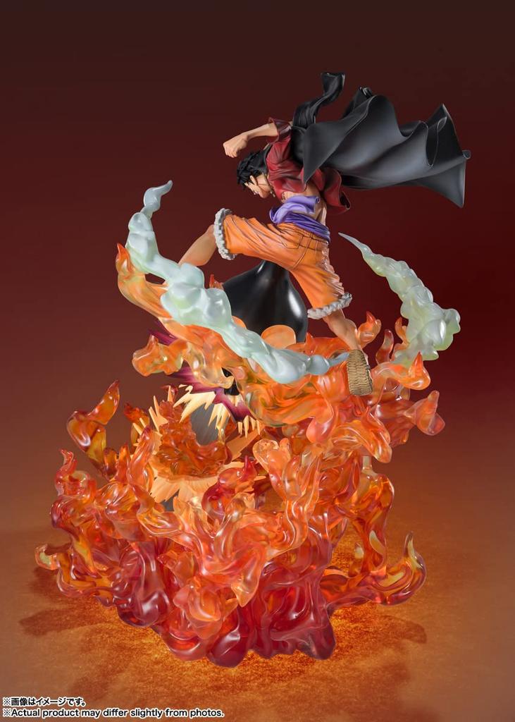 TAMASHII NATIONS Figuarts ZERO ONE PIECE Fierce Battle EXTRA BATTLE Monkey D. Luffy Höllenfeuerpistole 450mm Bemalte Komplettfigur [Super SPECTACLE] D. -