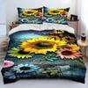 3D Butterfly Flower Bedding Set Women and Girls Down Duvet Cover Pillowcase 2/3pc King Queen Bed Cover Gift Home Textile